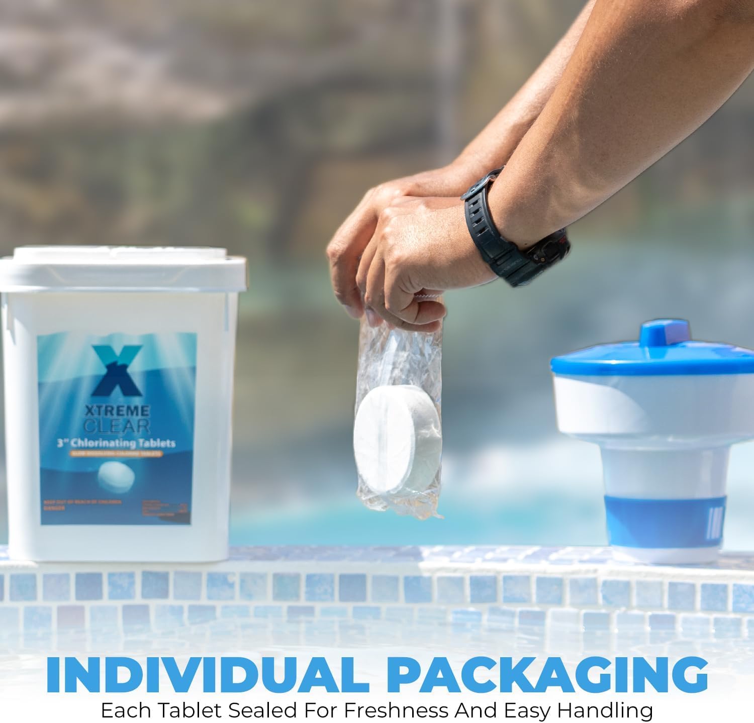 XtremepowerUS open 5 lb bucket displaying tablet contents for resealable storage benefit