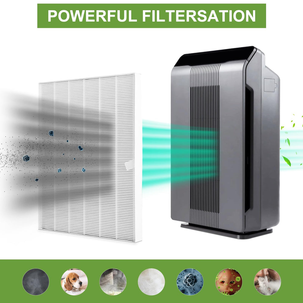 XY100T close-up of filter fibers highlighting media density and improved particle capture