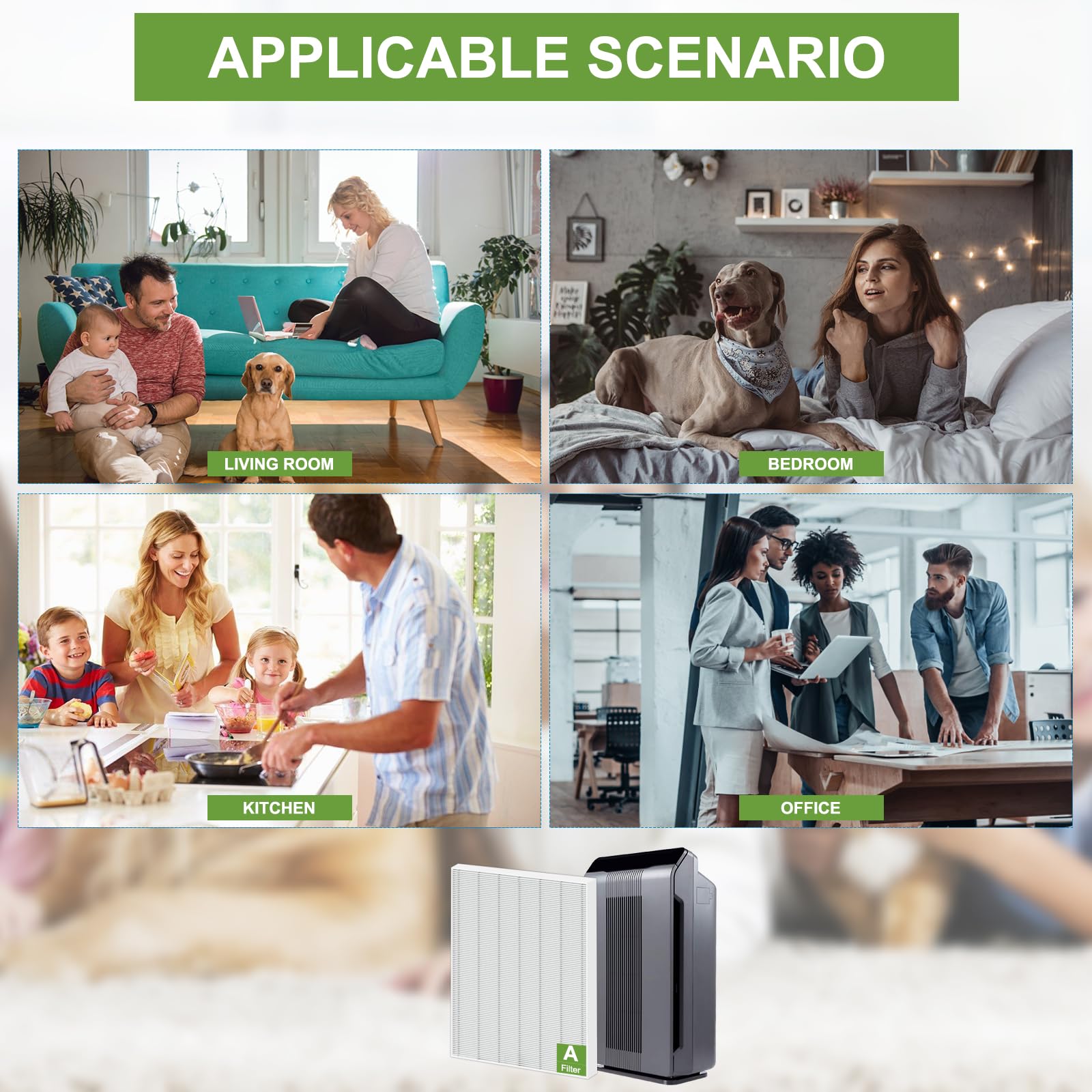 XY100T in a bedroom setting showing quiet operation and fresher air benefits