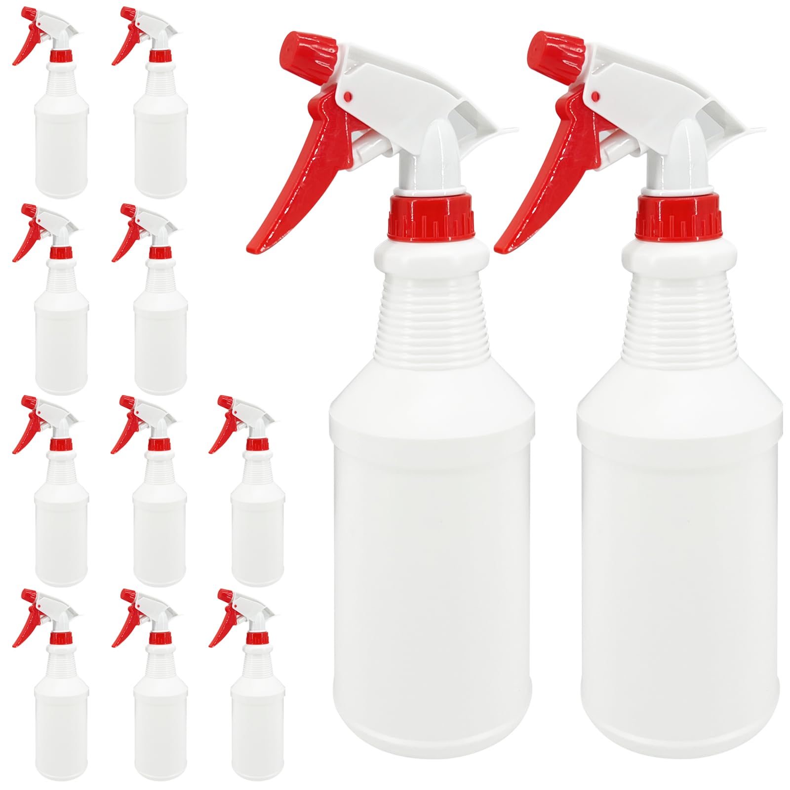 YaCCHLuu 12-pack front view showing bottles and red nozzles for easy identification and storage