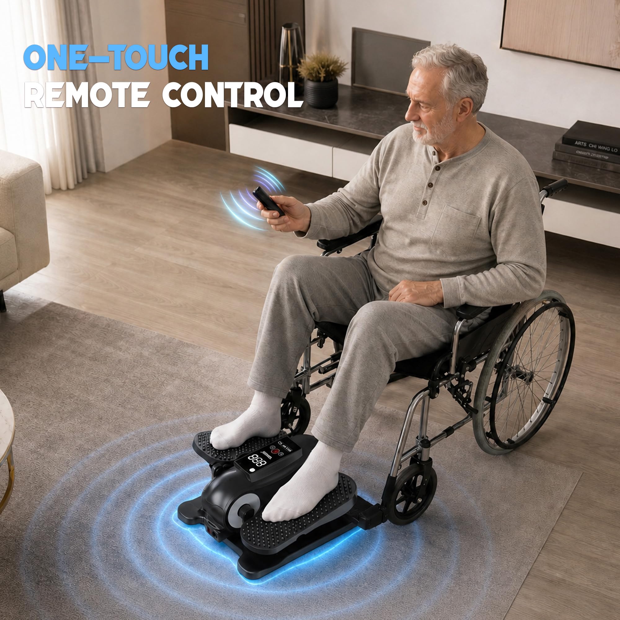 Yagud used in a living room while watching TV to add daily movement