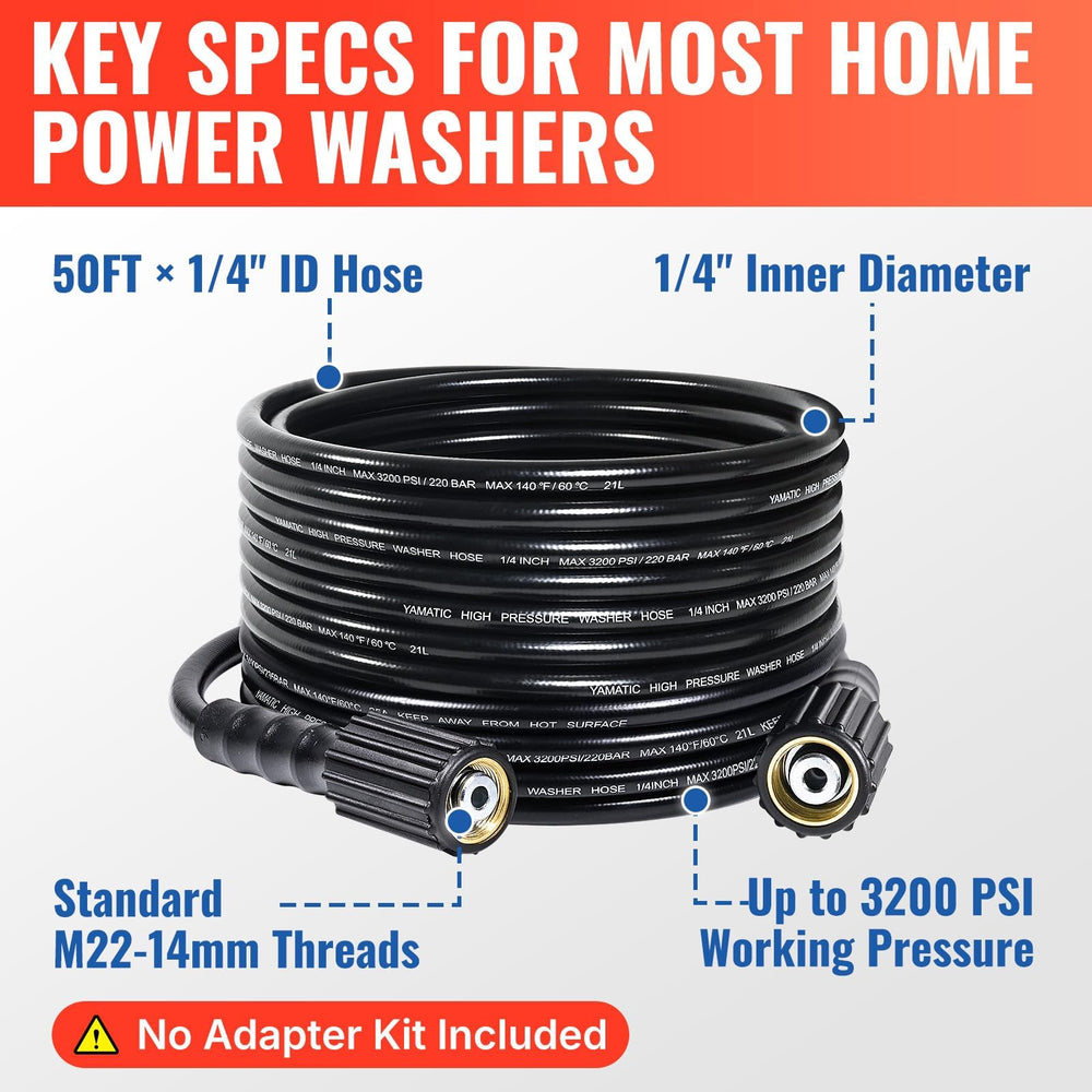 YAMATIC kink-resistant hose coil detail for smoother water flow