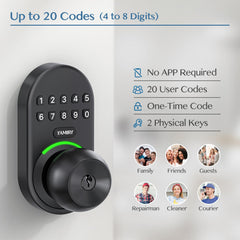 Yamiry closeup keypad with backlit numbers for easy nighttime access