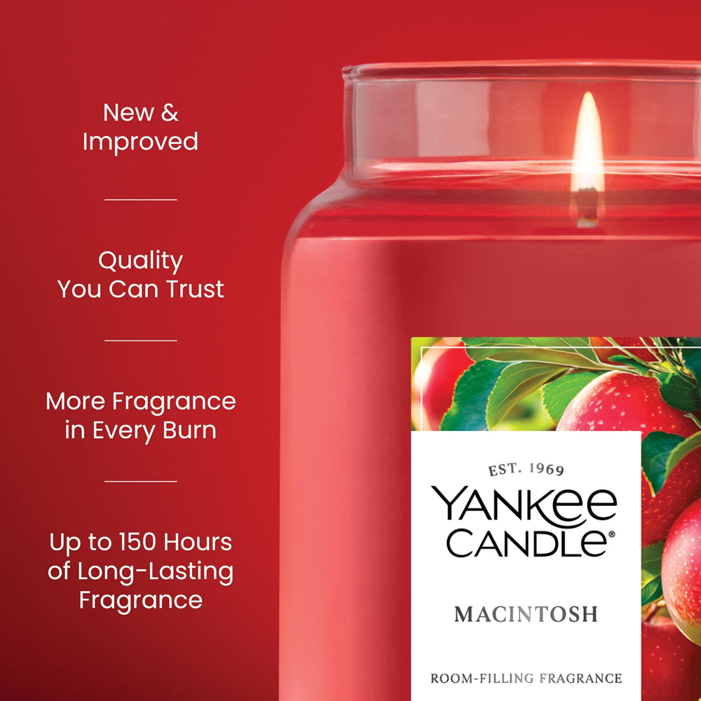 Yankee Candle Macintosh wax texture close-up showing clean burn benefit