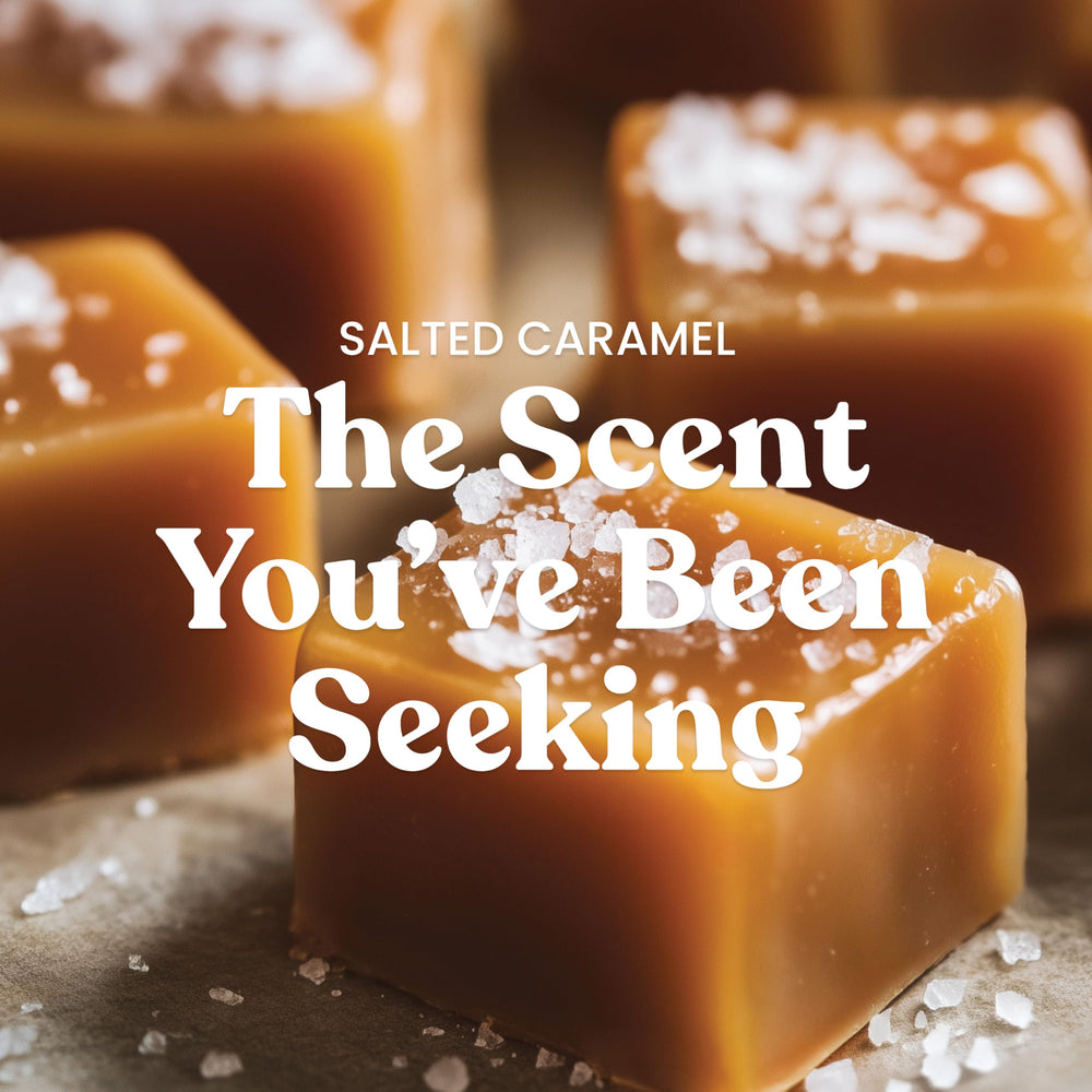 Yankee Candle Salted Caramel natural-fiber wick close-up highlighting steady clean burn