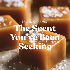 Yankee Candle Salted Caramel natural-fiber wick close-up highlighting steady clean burn