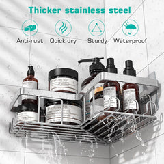 YASONIC hook detail holding sponges and razors showing 12-hook convenience for organization