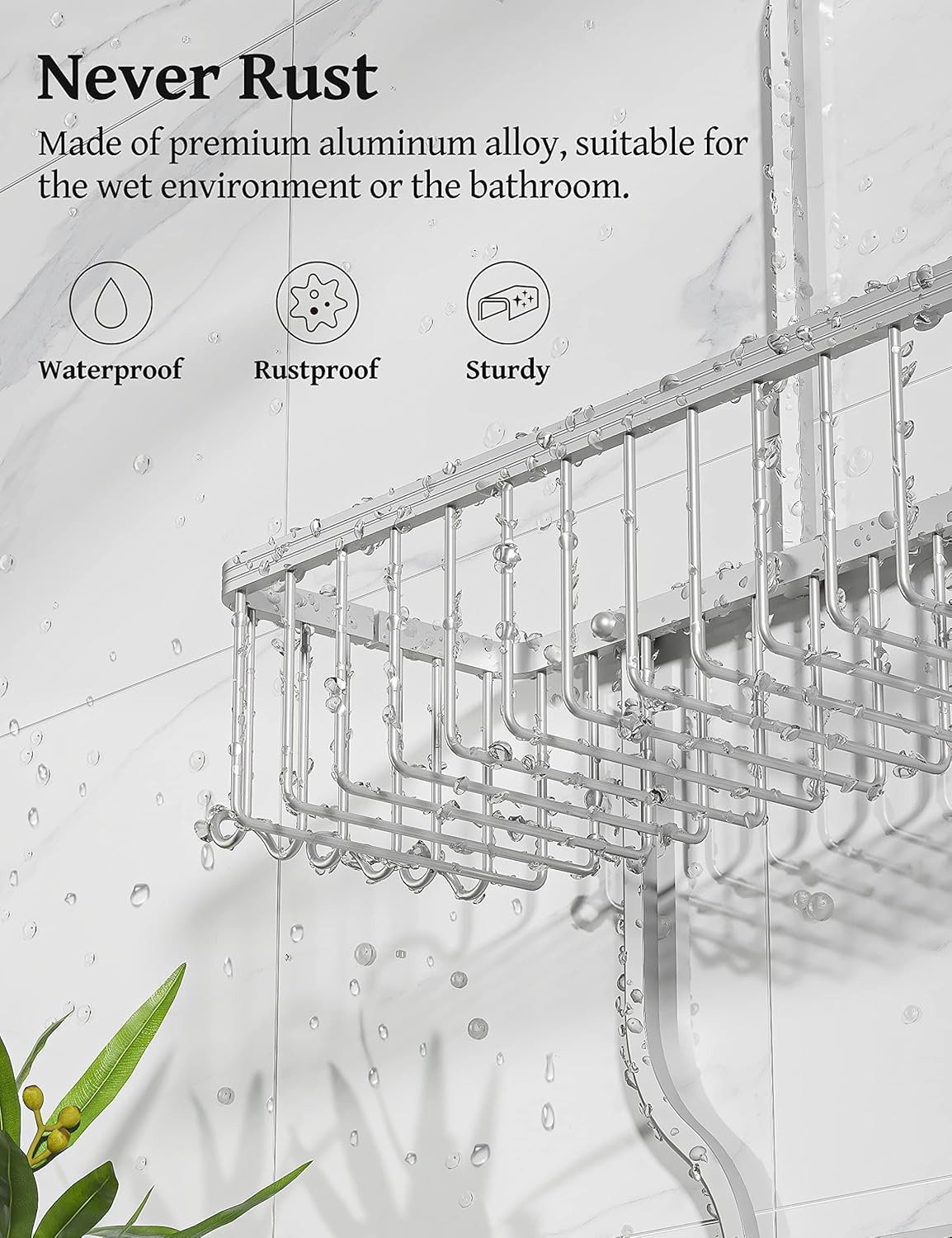 YASONIC view of included hooks and accessories for versatile hanging storage