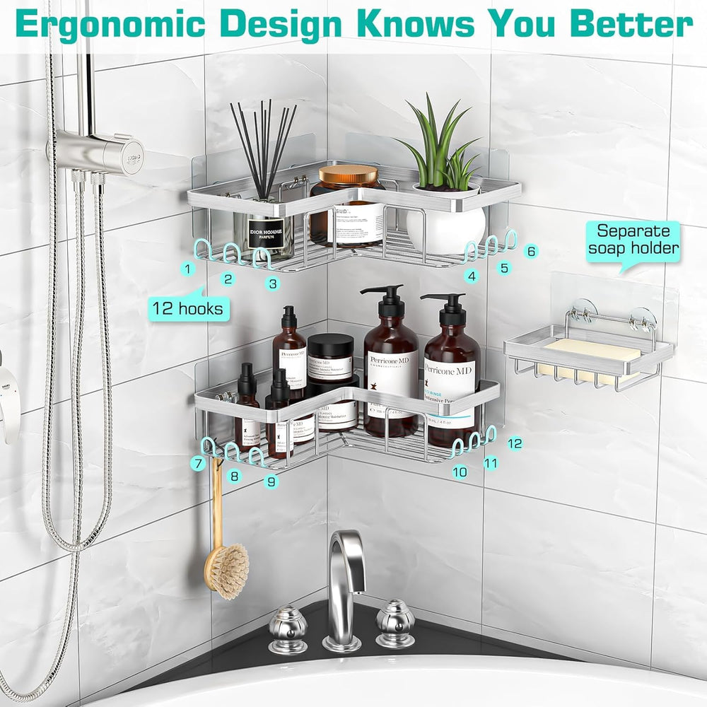 YASONIC detachable soap holder close-up illustrating separate soap storage and mess reduction
