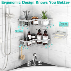 YASONIC detachable soap holder close-up illustrating separate soap storage and mess reduction