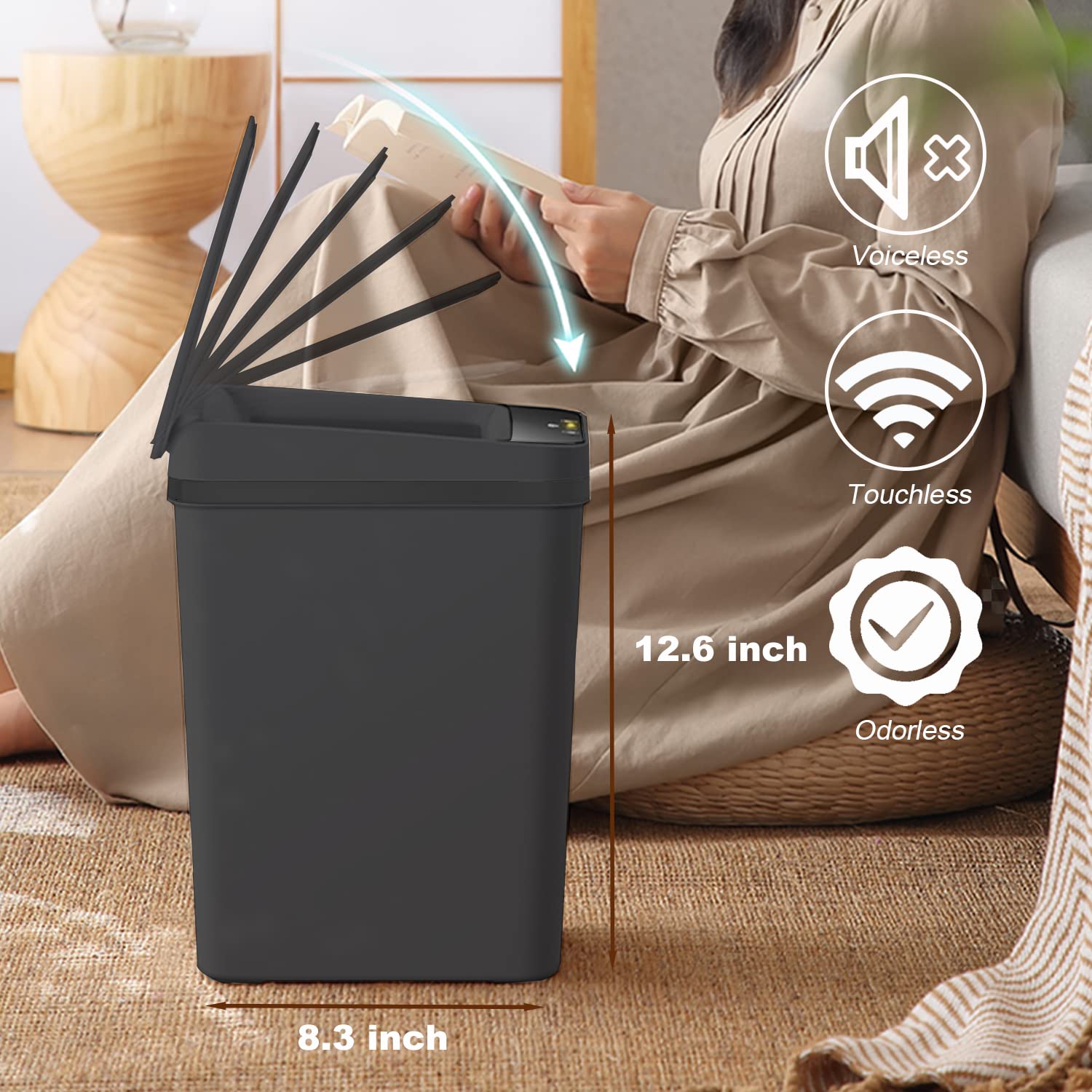 Yatmung next to toilet showing compact size and proper fit