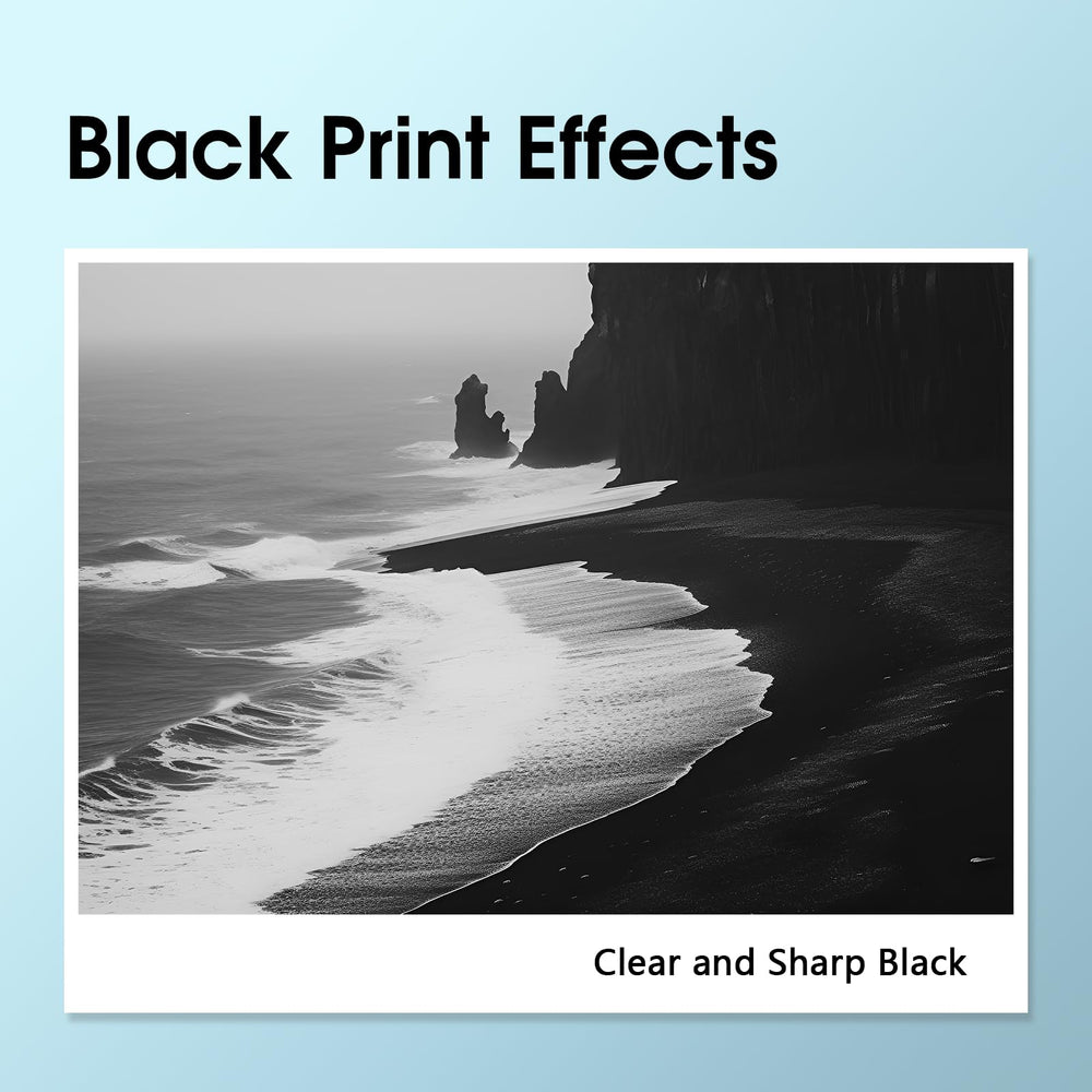 Printed sheet sample from YATUNINK 67XL showing sharp text and balanced color output
