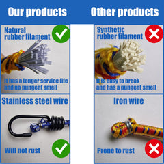 Yelier cords securing cargo in a truck bed demonstrating reliable hold and organization