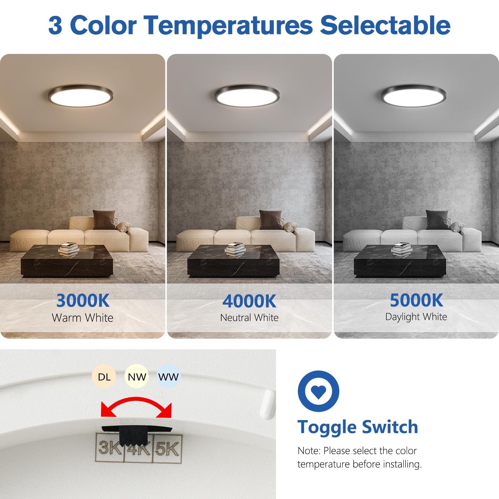 YELIOLED slim side profile 0.72 inch demonstrating space-saving installation