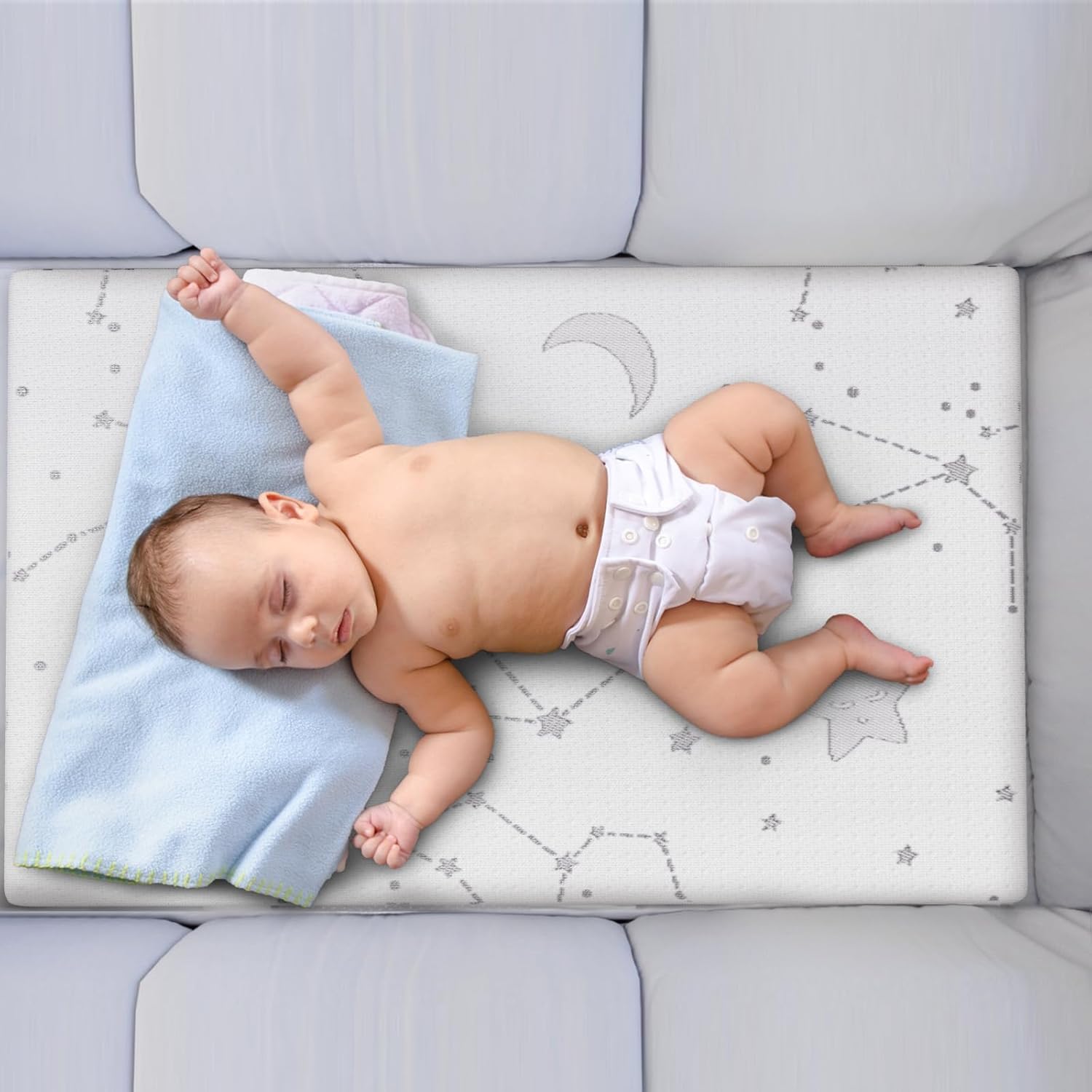 YENING topper in nursery setting showing convenient, ready-to-use infant area benefit