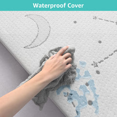 YENING waterproof surface being wiped clean showing quick spill cleanup benefit