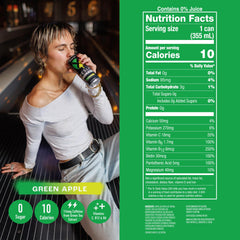 Yesly can closeup label highlighting natural caffeine and vitamins benefits