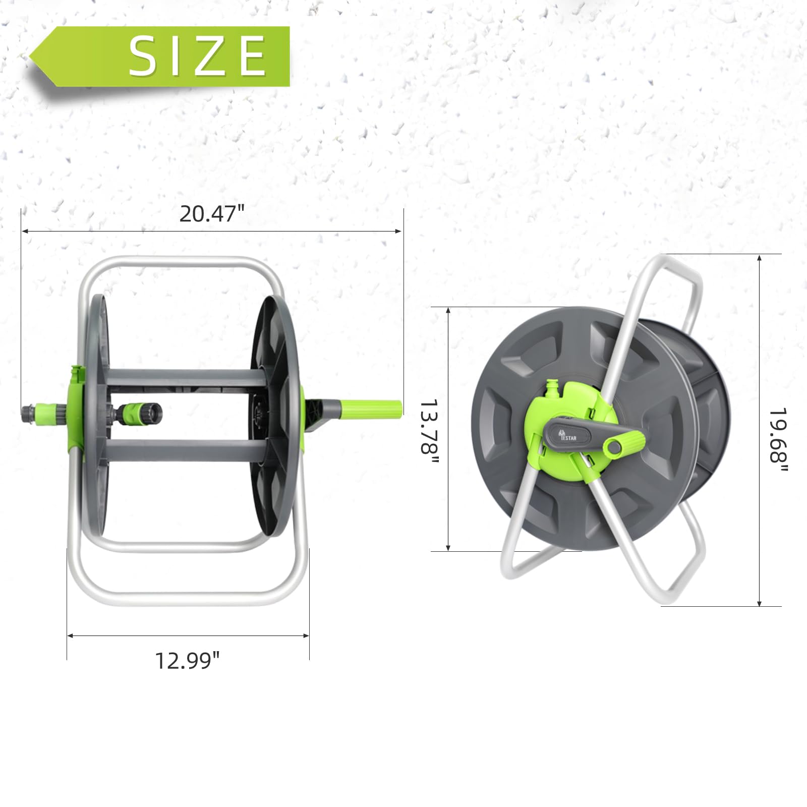YESTAR angled hose connection detail preventing hose twists and kinks
