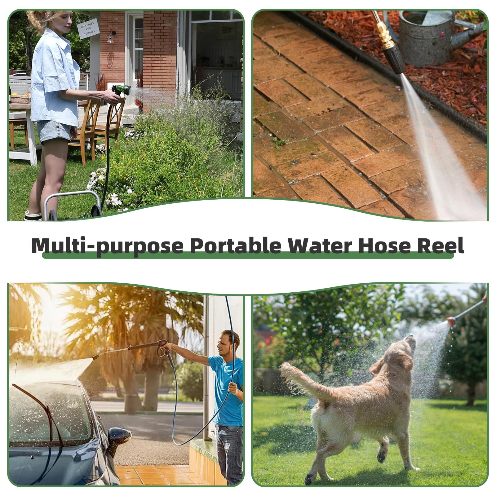 YESTAR in a garden setting showing organized hose and tidy yard benefit