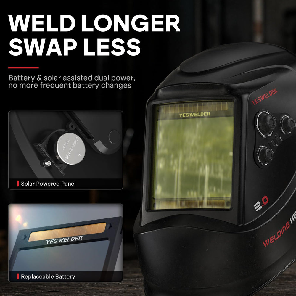 YESWELDER with cheater lens inserted for improved close-up accuracy
