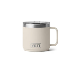YETI Rambler front view showing Cape Taupe finish and durable design benefit