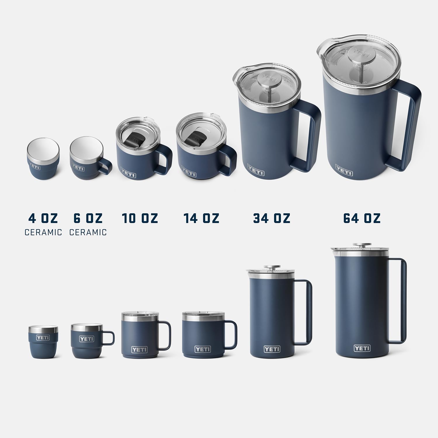 YETI Rambler top view filled with coffee showing temperature retention benefit