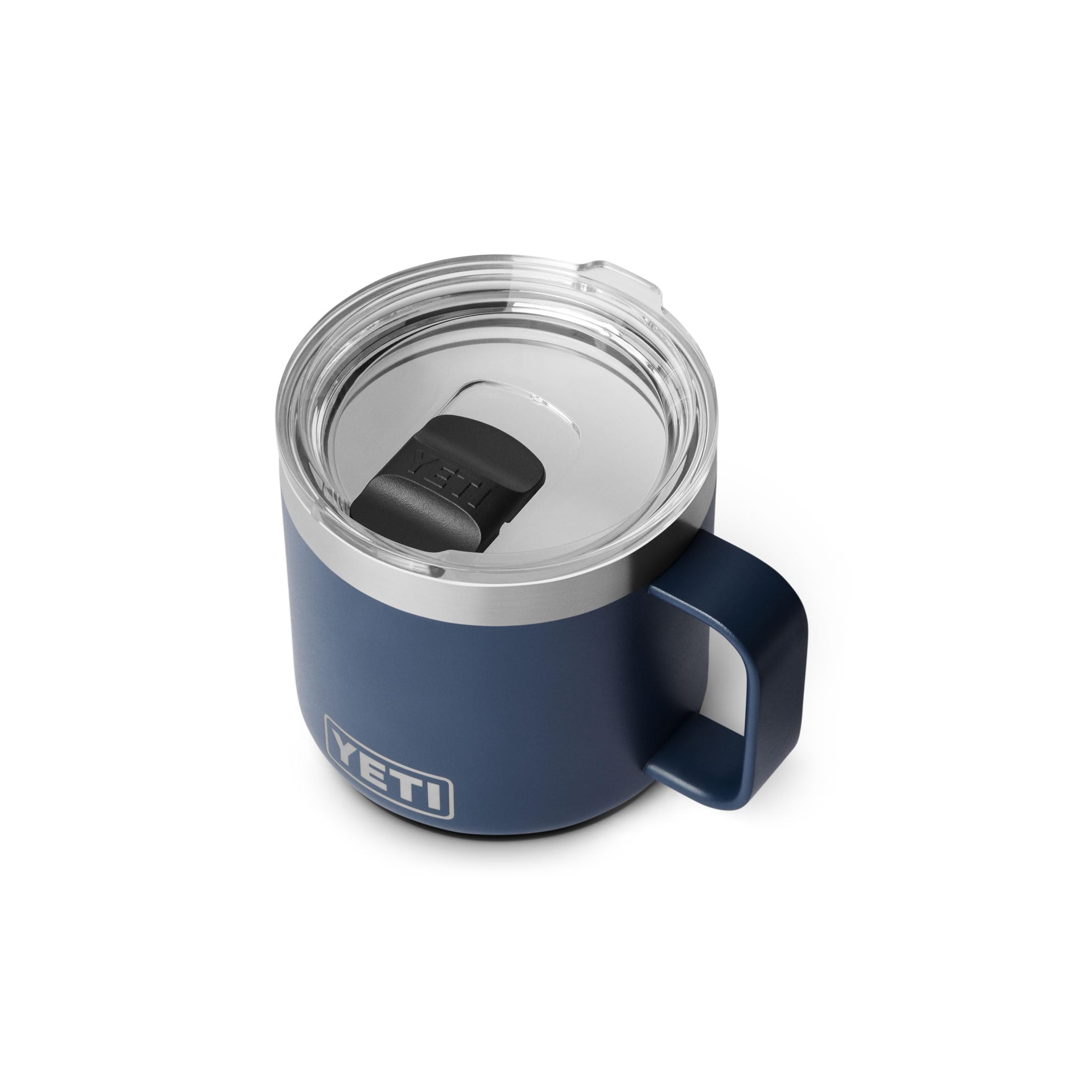 YETI Rambler mugs nested to show stackable storage convenience benefit