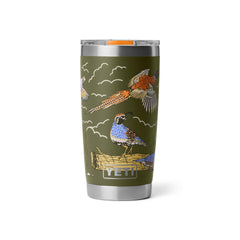 YETI Rambler front view showing durable stainless steel and capacity benefit