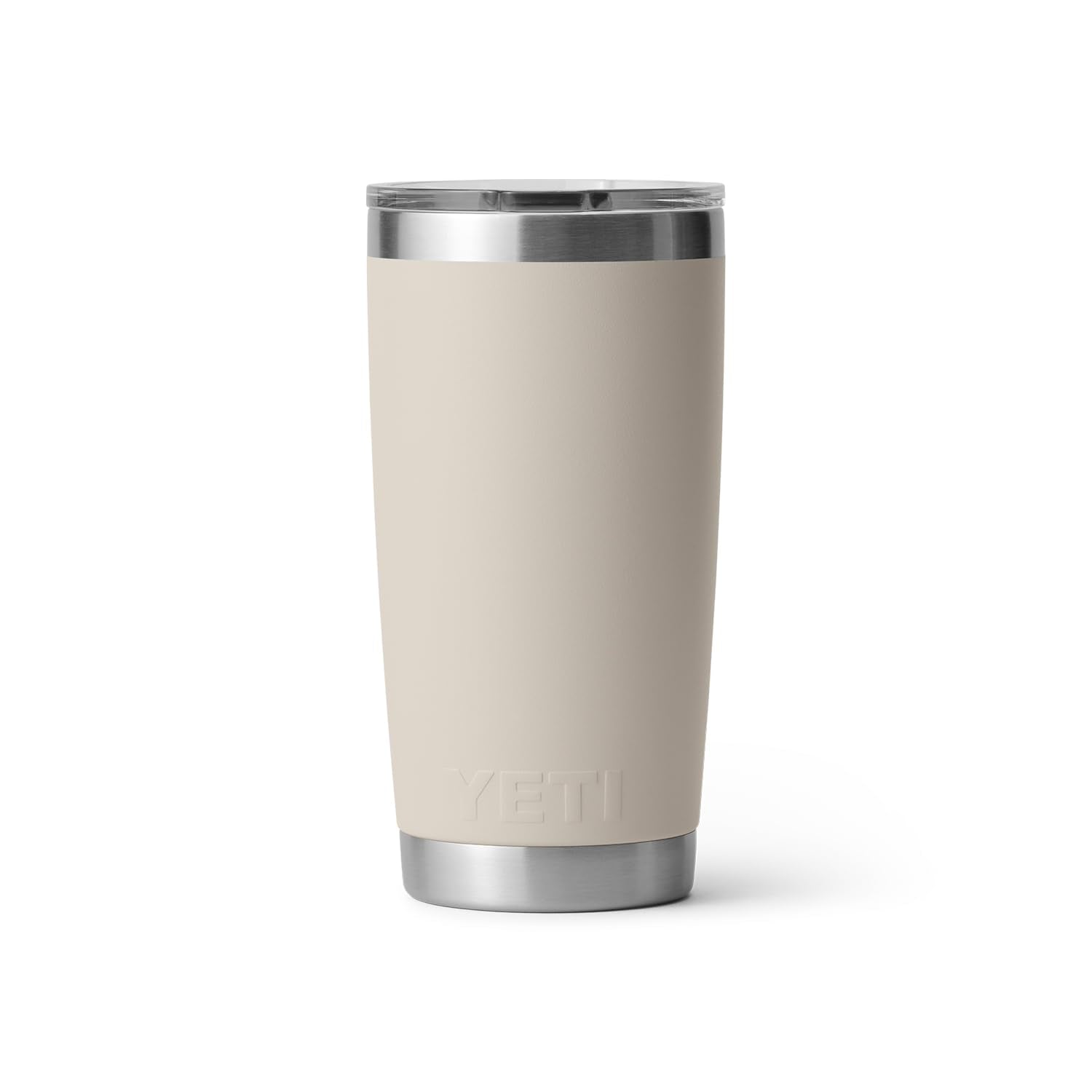 YETI Rambler 20 oz next to smartphone showing true size and scale