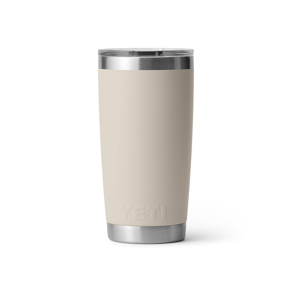 YETI Rambler 20 oz next to smartphone showing true size and scale