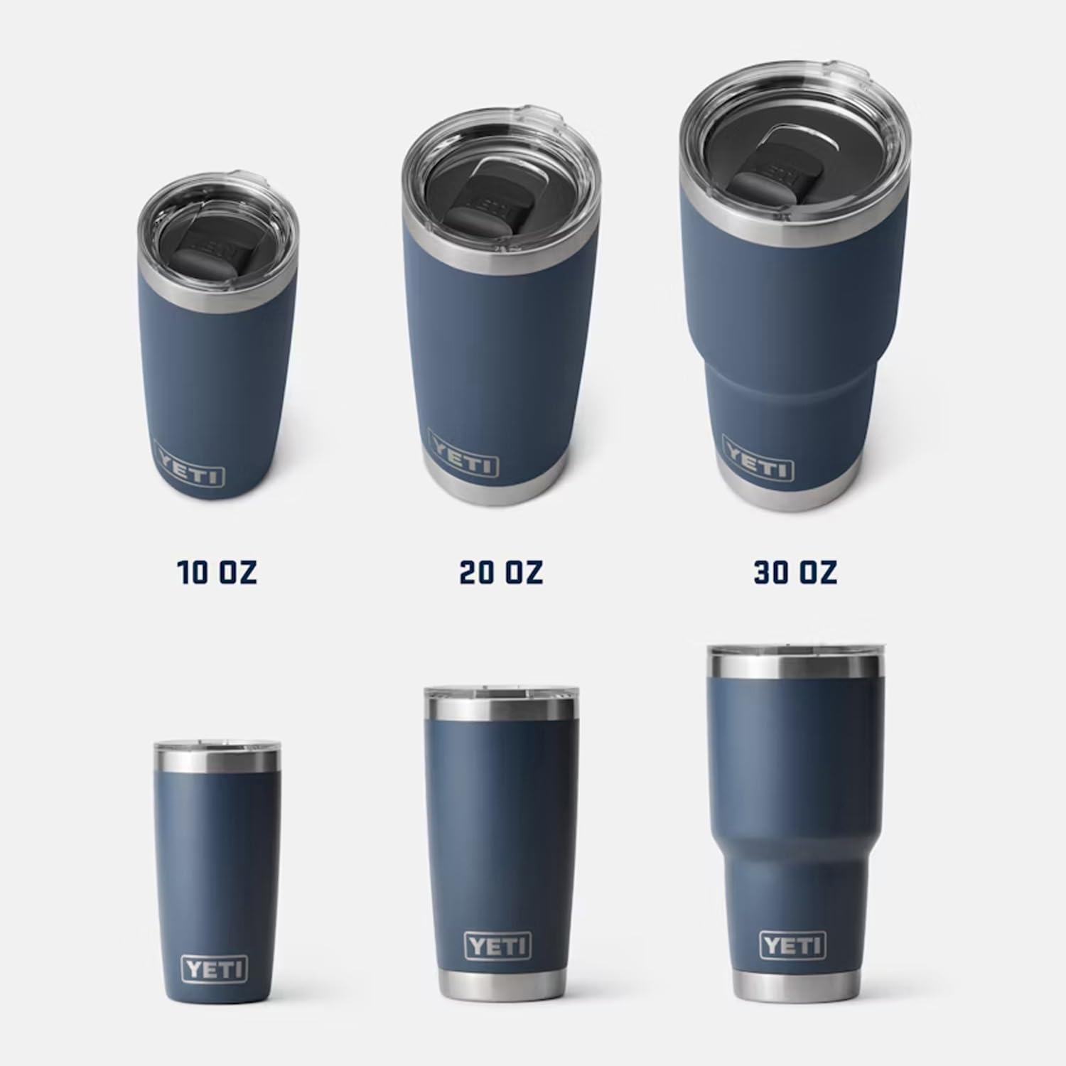 YETI Rambler next to a smartphone showing scale and 20 oz capacity for daily convenience