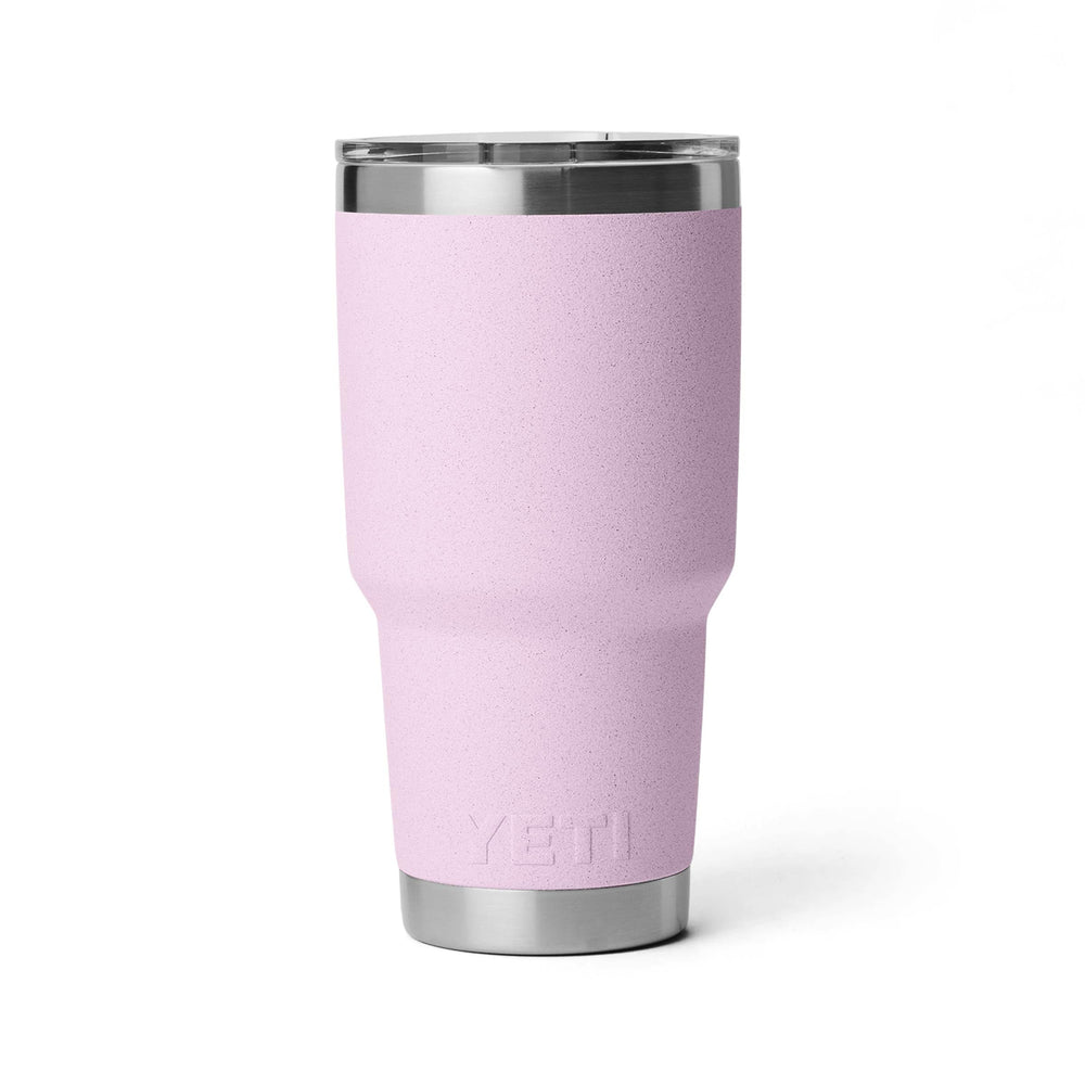 YETI Rambler held in hand showing No Sweat design and secure grip