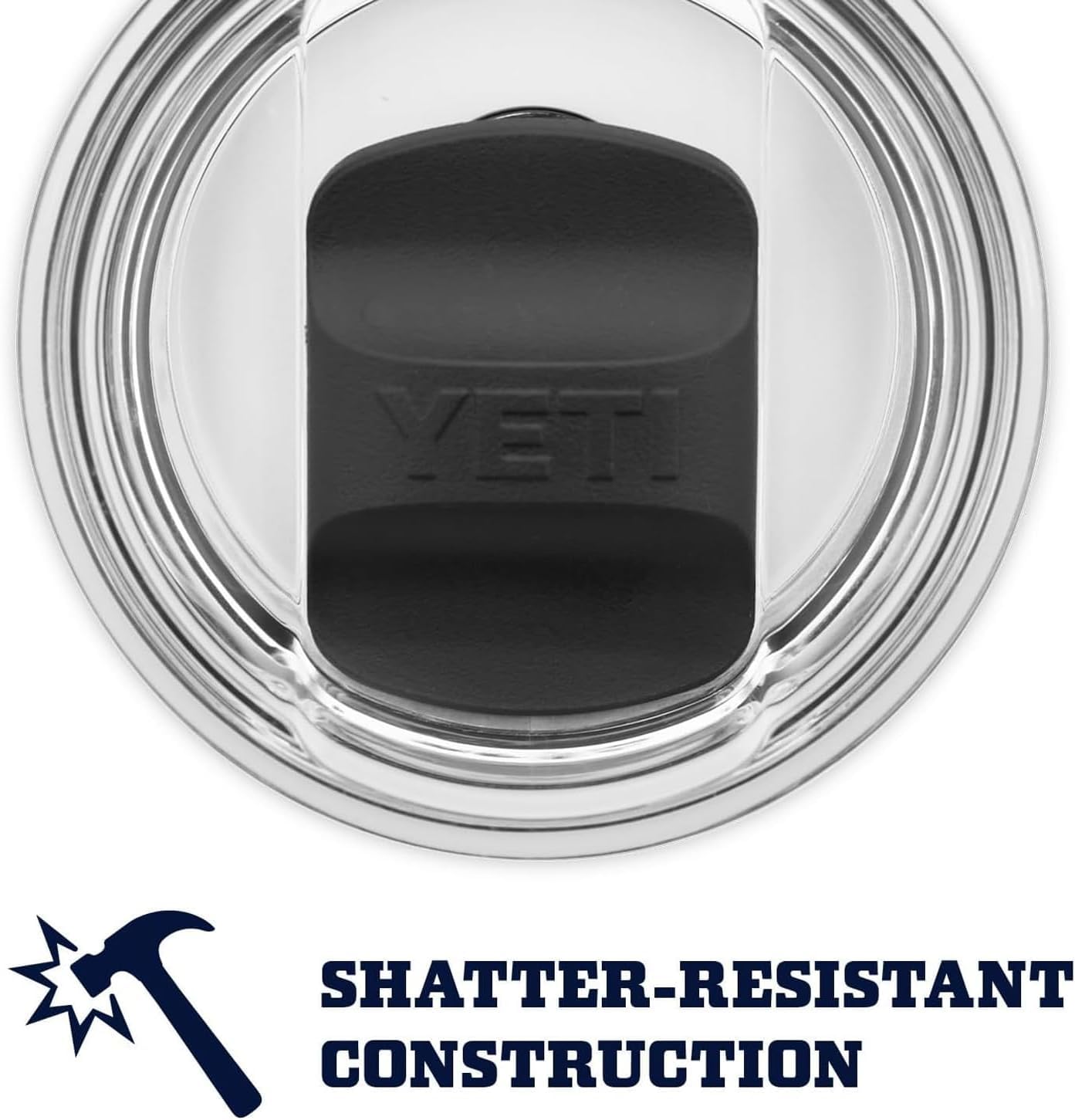 YETI Rambler on outdoor table in Cherry Blossom showing durable, travel-ready use