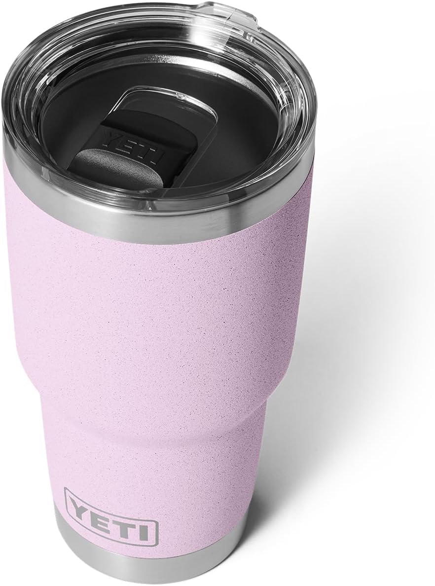 YETI Rambler MagSlider lid close-up showing magnetic splash control
