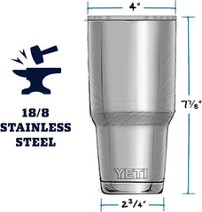 YETI Rambler side view highlighting Duracoat finish and long-lasting color
