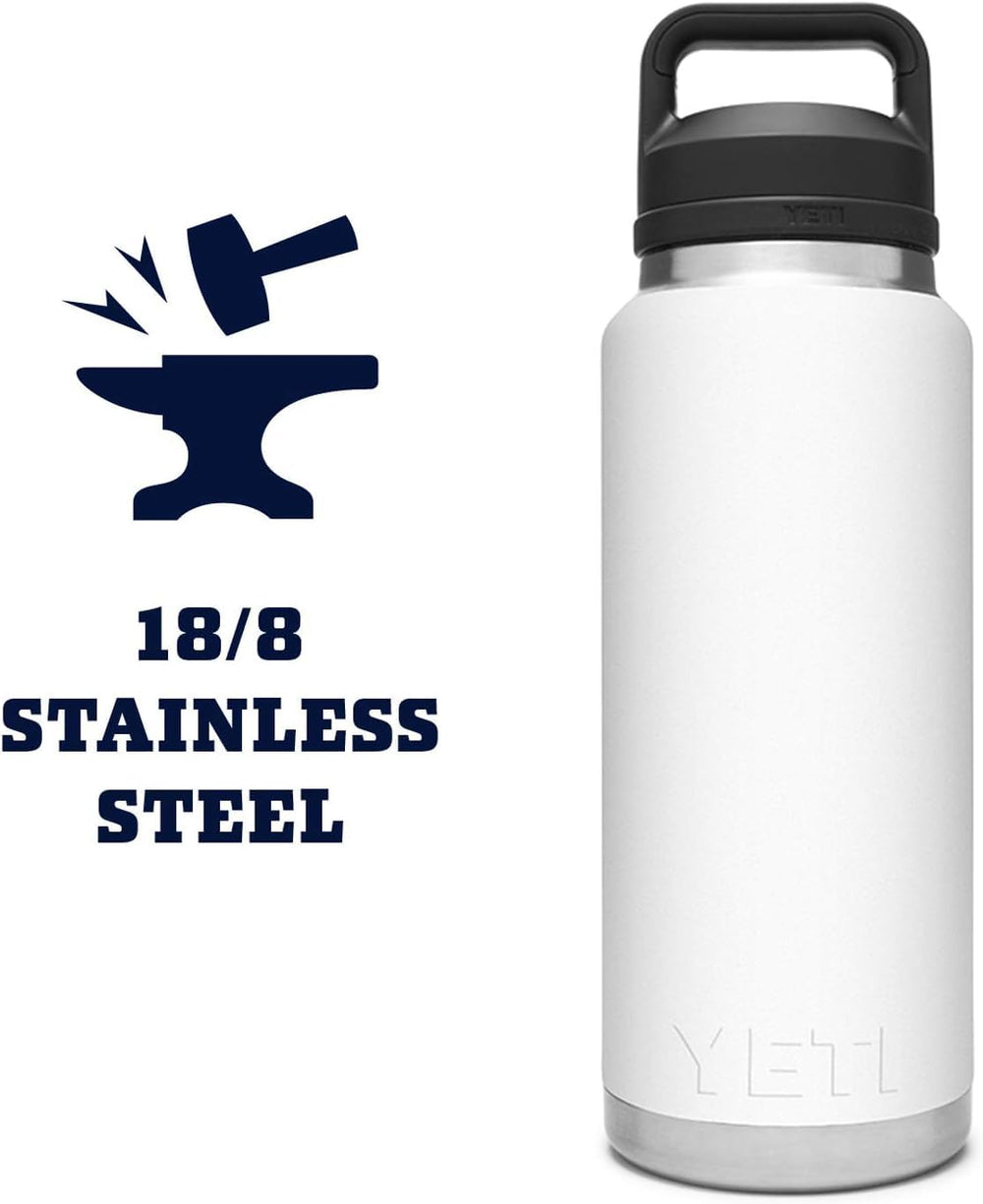 YETI Rambler cap open pouring water showing flow action benefit: easy refill and pour