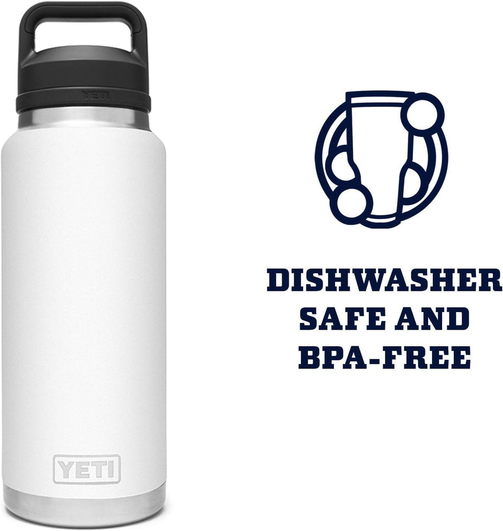 YETI Rambler on a hiking trail showing outdoor use benefit: rugged performance