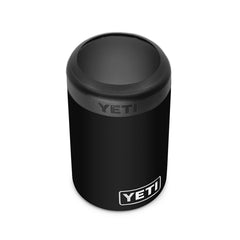 YETI Rambler Colster front view showing sleek black finish and durable build