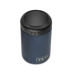 YETI Rambler Colster front view in navy showing solid insulated body for cold retention