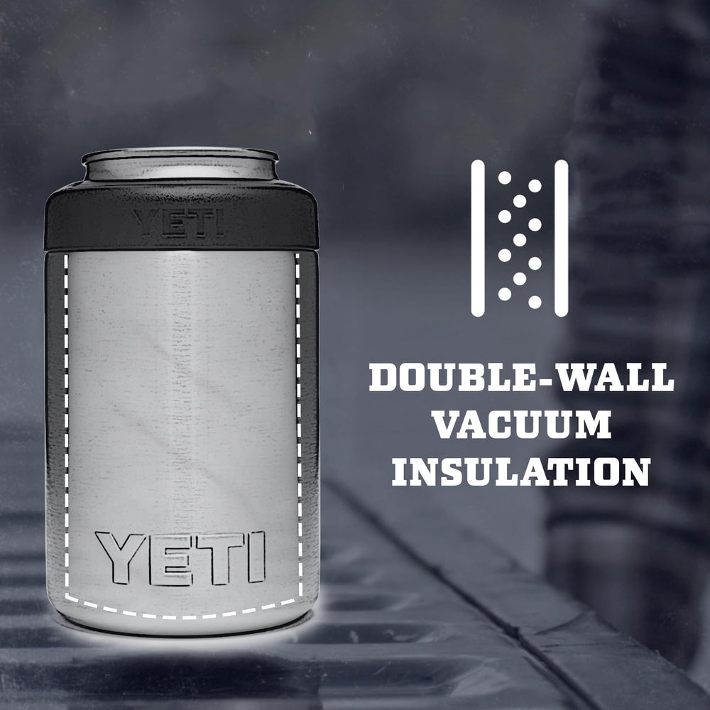 YETI Rambler Colster top close-up of Load-and-Lock gasket showing secure seal