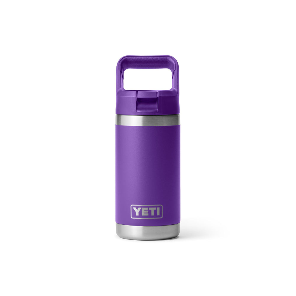 YETI Rambler Jr front view showing Pace Purple finish and durable design