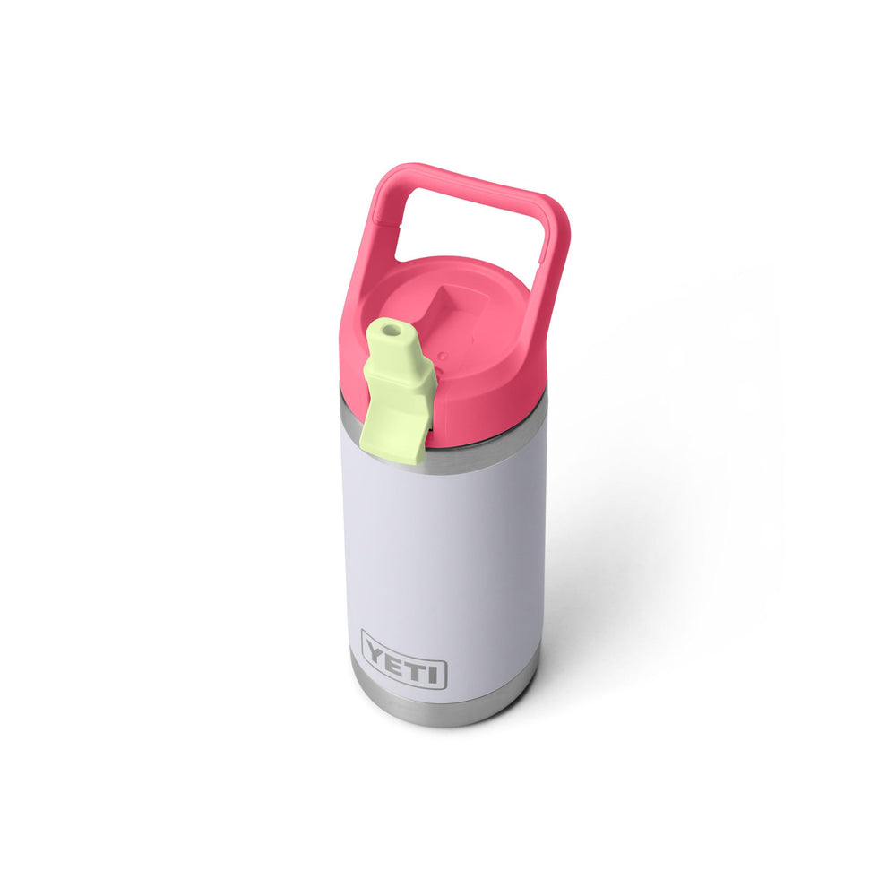 YETI Rambler Jr held in a child’s hand showing size and portability benefit