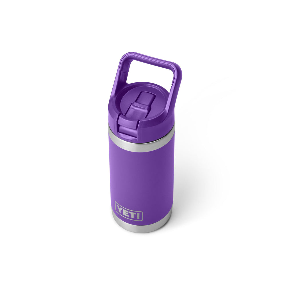 YETI Rambler Jr next to a toy for scale showing child-friendly size
