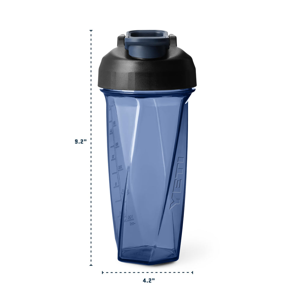 YETI measurement markings and scale on bottle showing fill guidance for optimal mixing