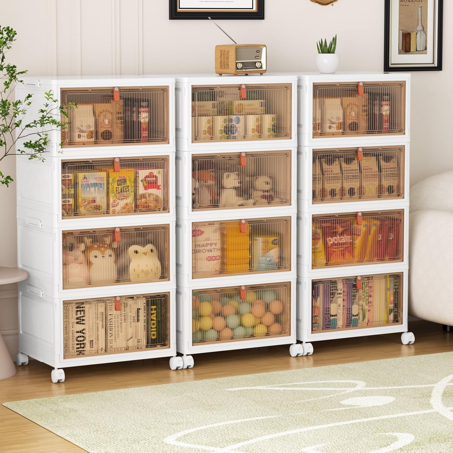 YFXCVSL front door open to show easy access and quick retrieval of stored items