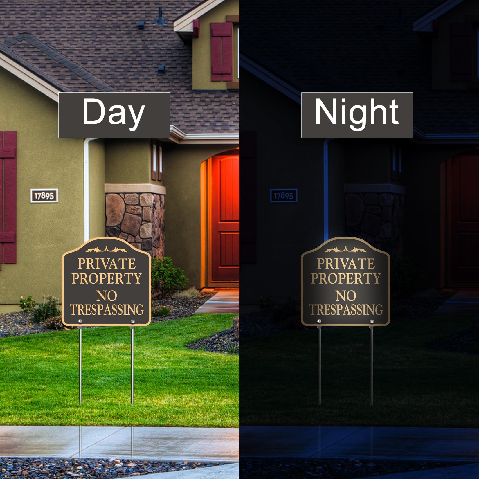 YHAIATTA sign mounted on fence post demonstrating easy installation and secure placement