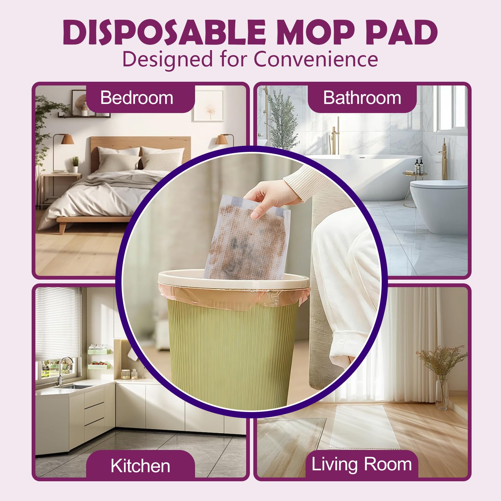 YHOVID in-use on kitchen floor highlighting quick cleanup and hygiene