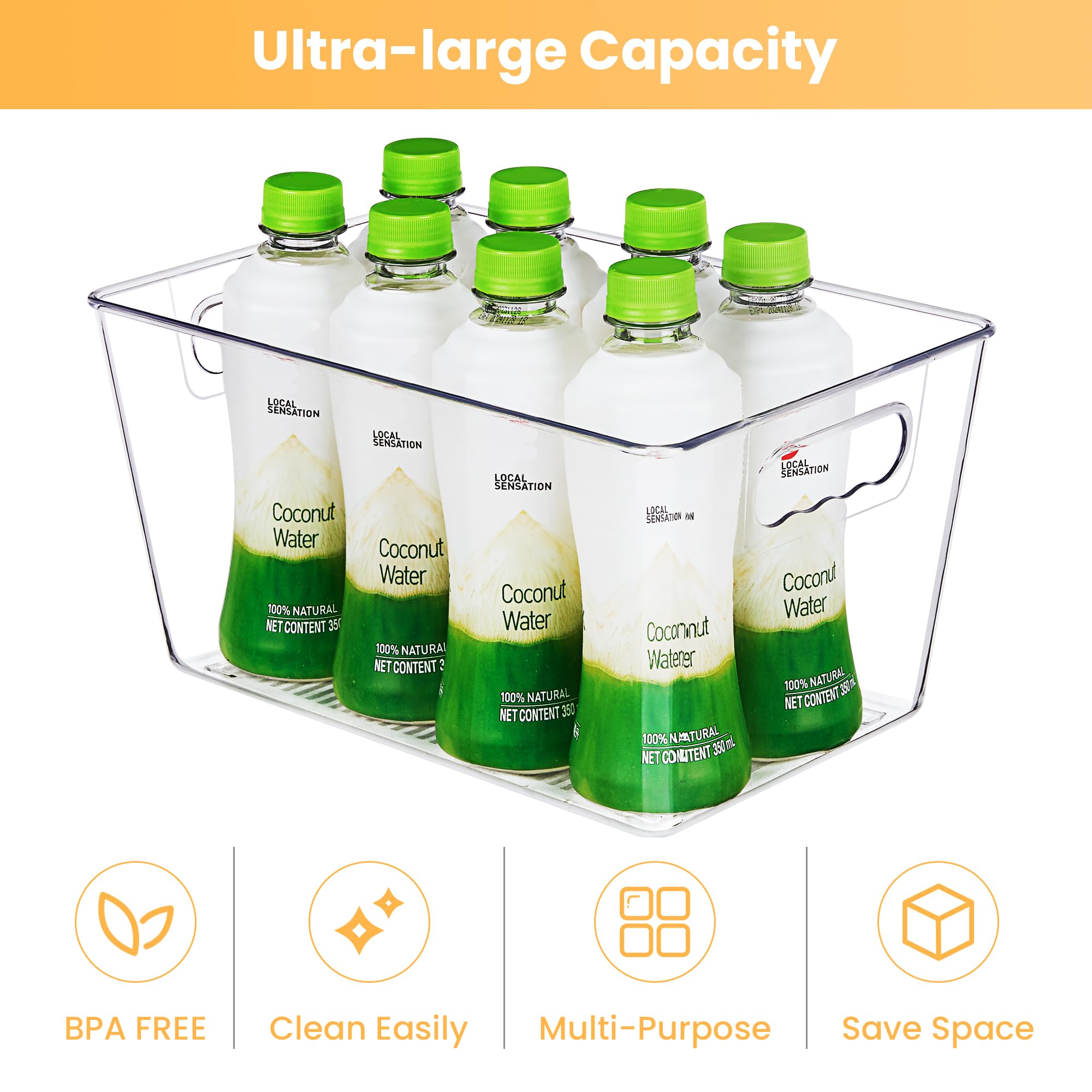 YIHONG bin next to water bottle demonstrating large capacity and scale benefit