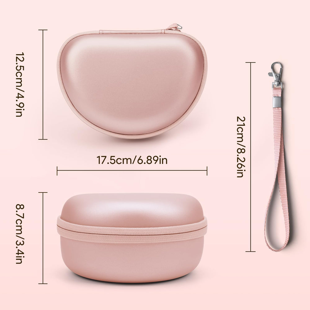 Yinke case next to hand demonstrating compact size and easy portability benefits