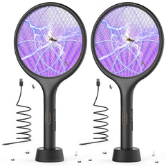 YISSVIC front view racket showing full zap grid and portability benefit